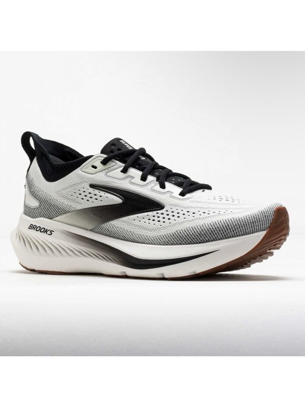 Brooks Glycerin 23 White Black Gum Running Shoes Men’s 11 2E Wide (132)